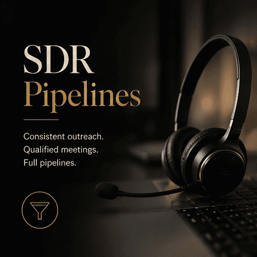 SDR Pipelines — consistent outreach, qualified meetings, full pipelines